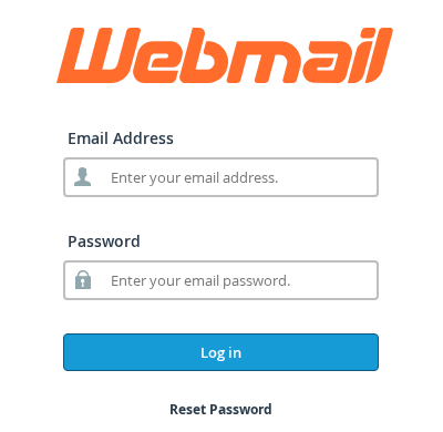 Pagina de autentificare webmail