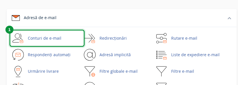 Conturi de e-mail în cPanel