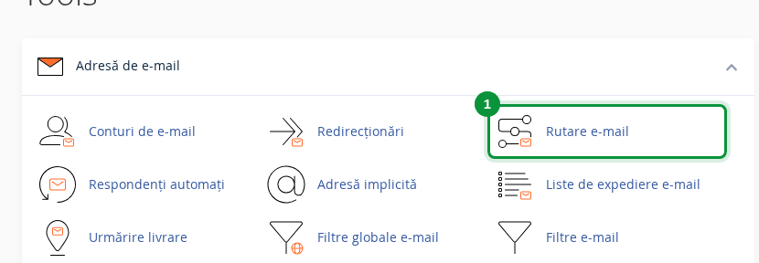 Rutare e-mail în cPanel