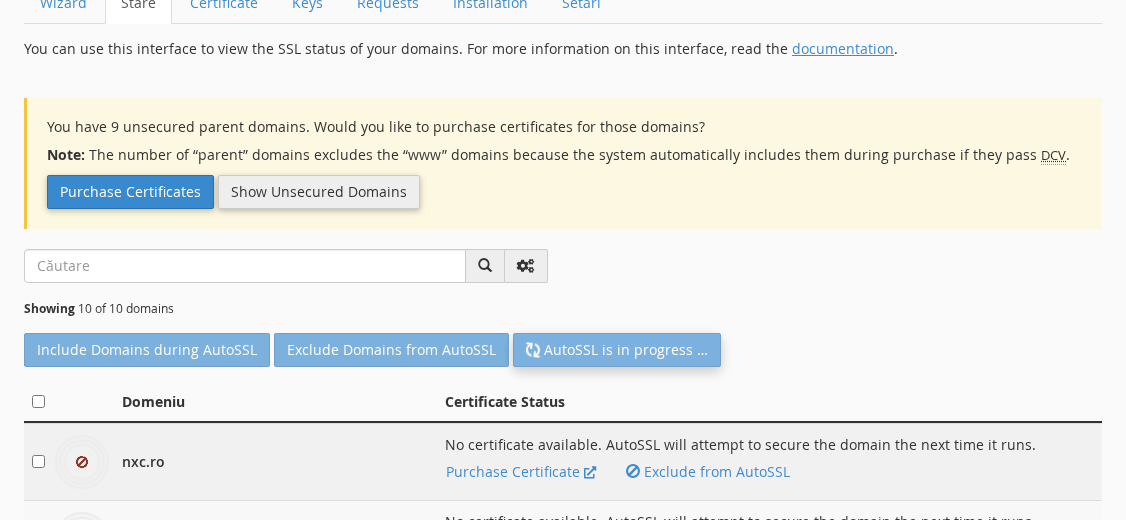 AutoSSL is in progress